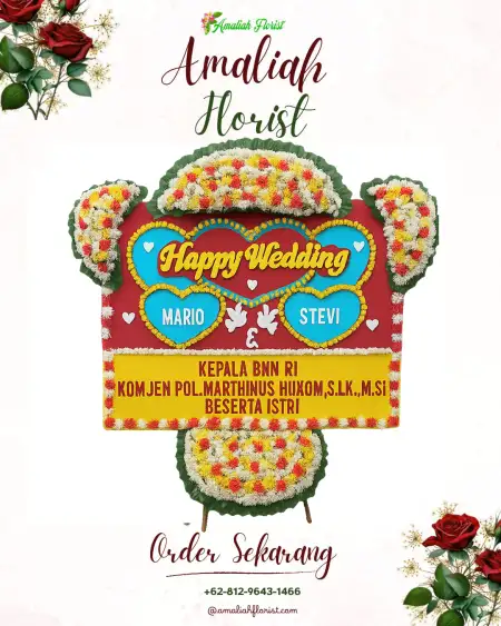 Papan Bunga Pernikahan Pragen